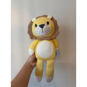 Leo the Lion Living Textiles Baby Knitted Stuffed Animal Rattle Plush Nursery